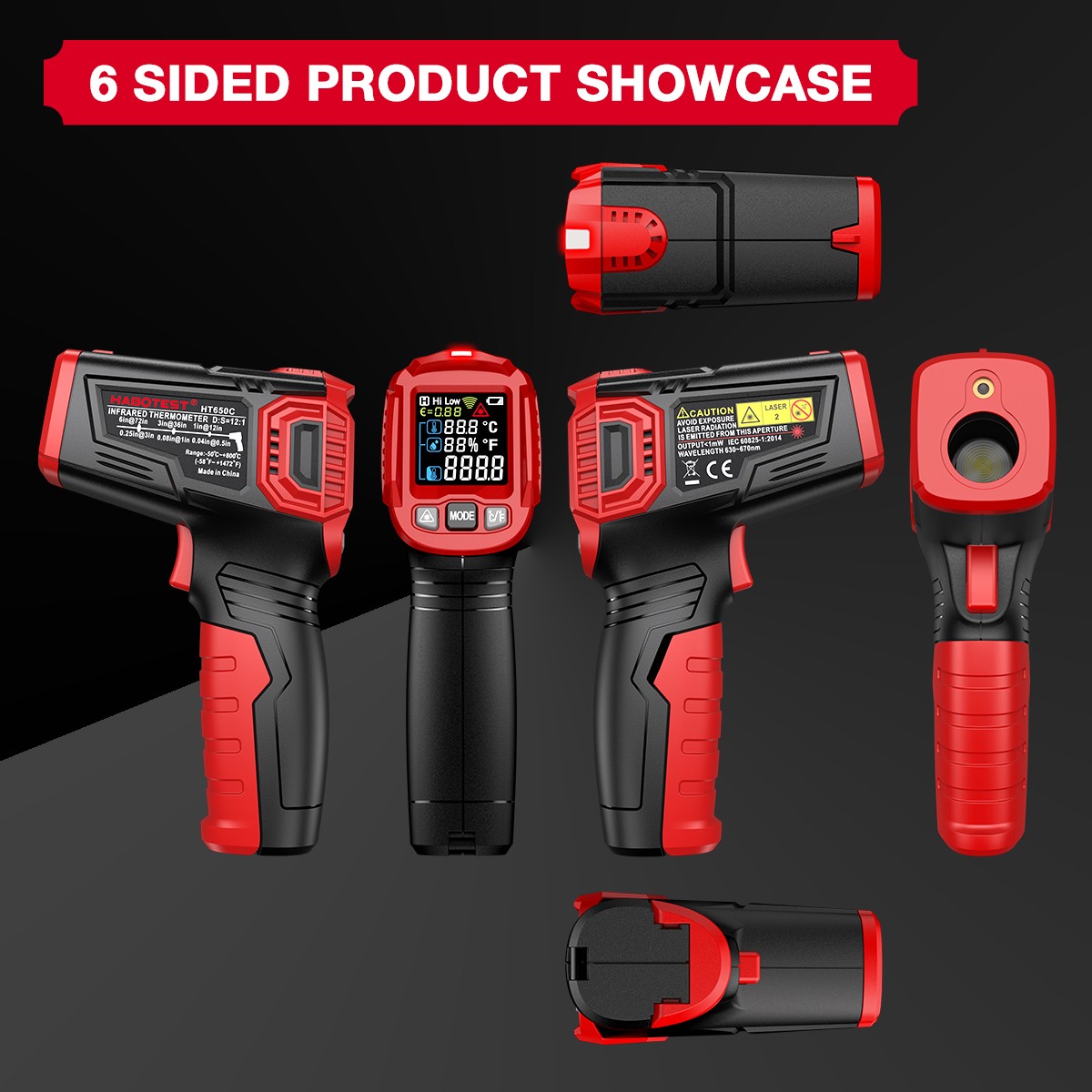 Handheld Infrared Digital Laser Thermometer Temperature Gun Non-contact