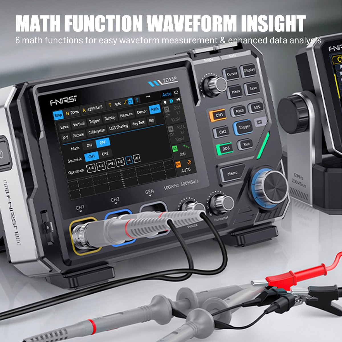 FNIRSI-2D15P Touchscreen Digital Oscilloscope Multimeter Signal Generator 100MHz