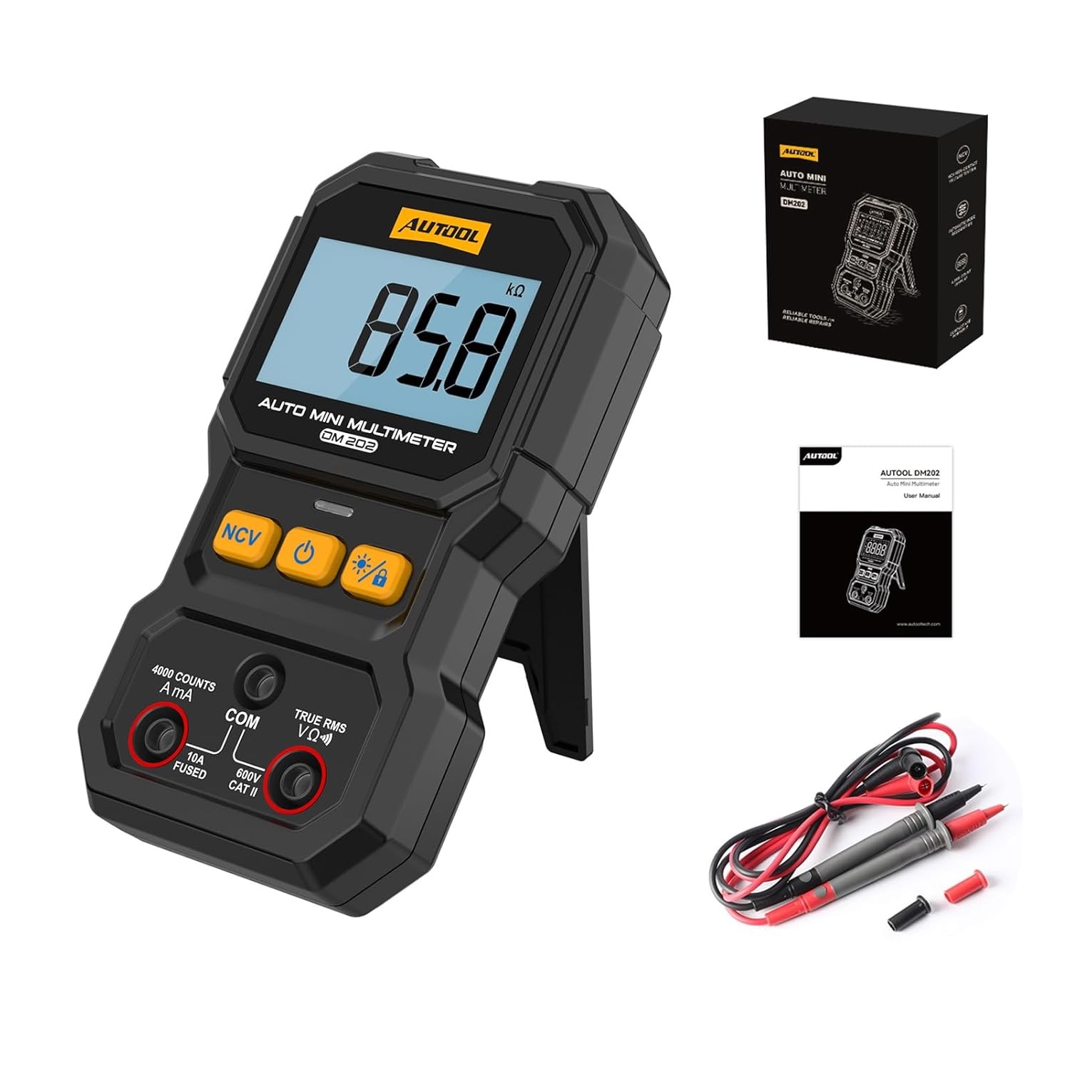 Auto Mini Digital Multimeter True RMS NCV Non-Contact Voltage Tester Auto Range