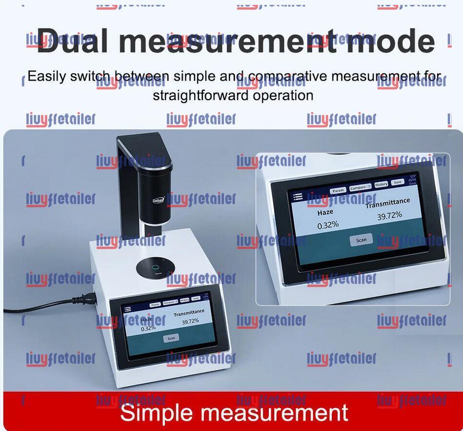 Digital Haze Meter Liquid Color Difference Glass Film Transmittance Tester LS155