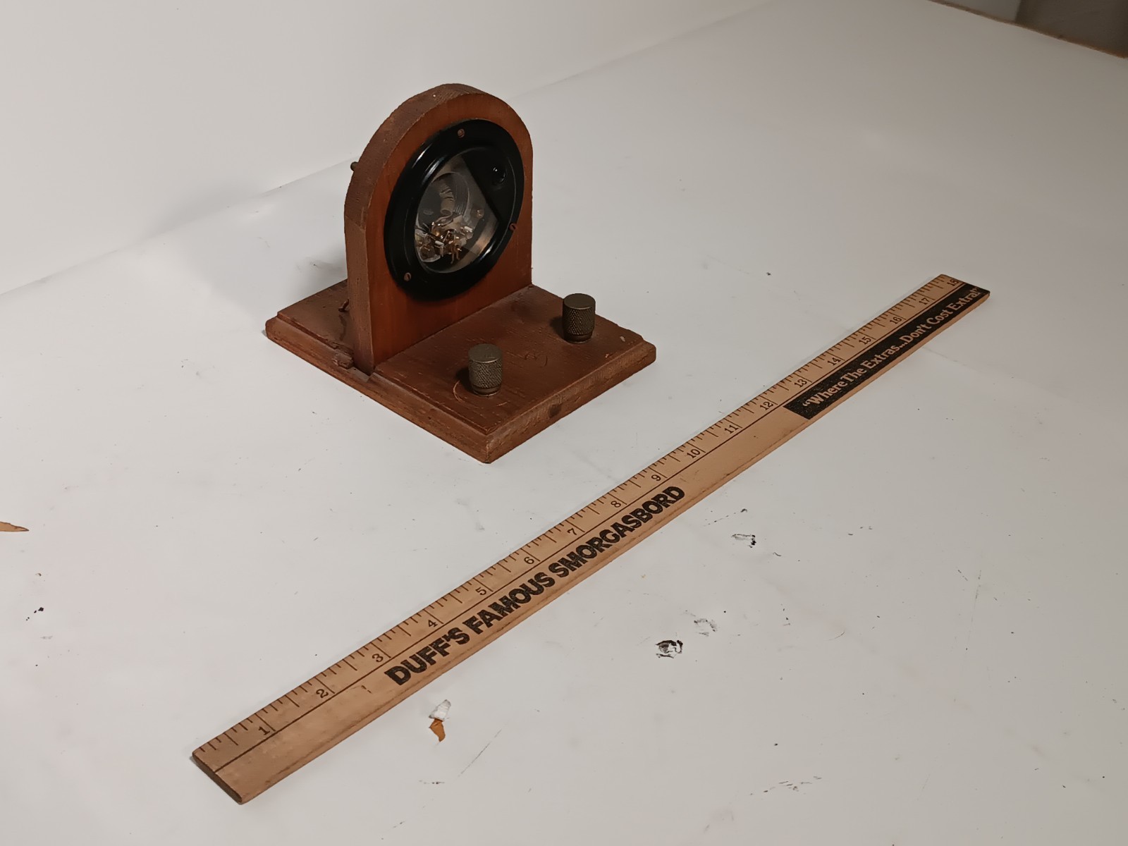 Unbranded Electrical Meter In Portable Wooden Case, Missing Dial Face