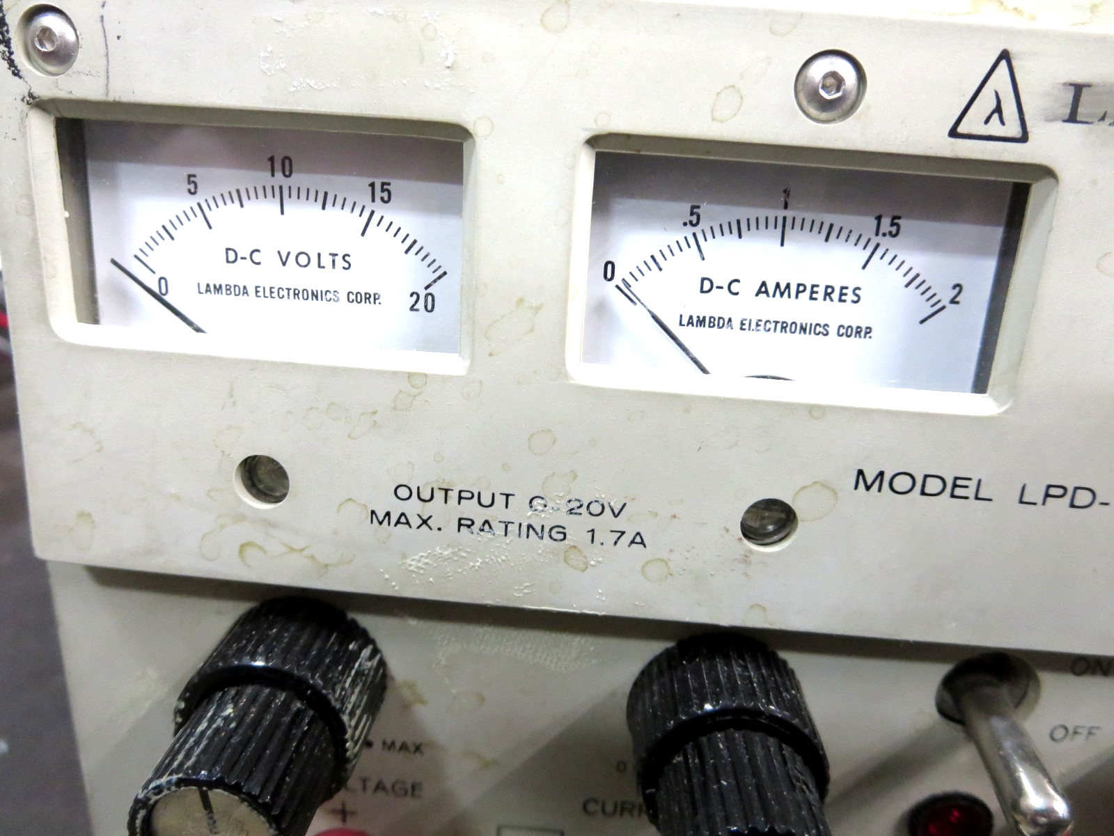 Lambda LPD-421A-FM DC PowerSupply Dual Adjustable Out:0-20V 1.7A See Pics Used