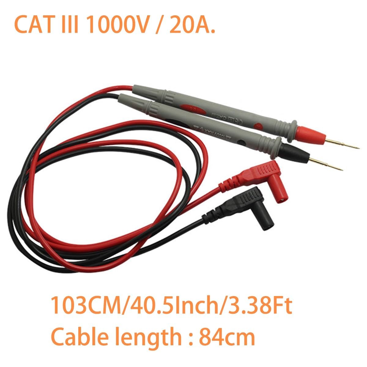 Multimeter Hard Point Test Leads Set 1000V 20A Meter Probes
