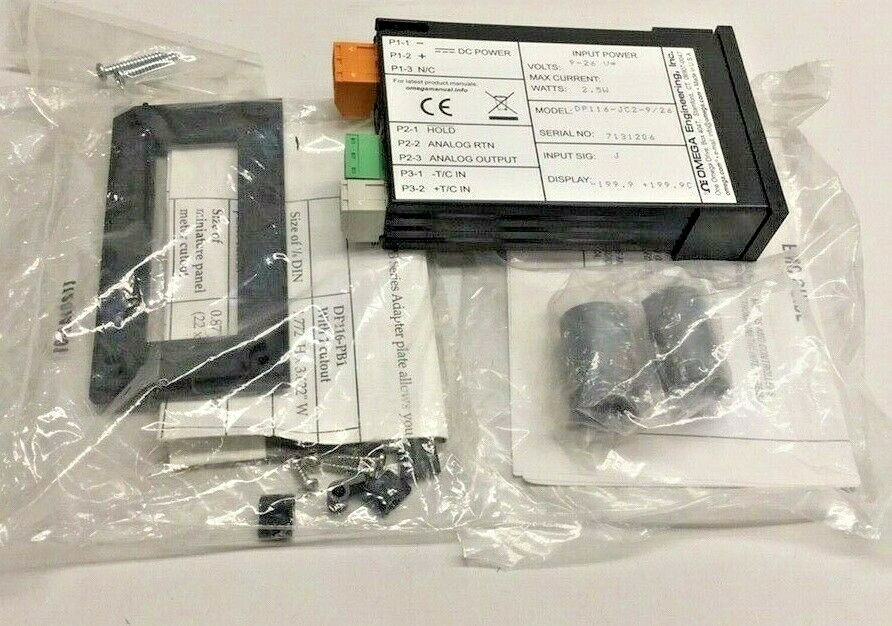 Omega DP116-JC2-9/26 Temperature Panel Meter 3 1/2 Digit Mini-size