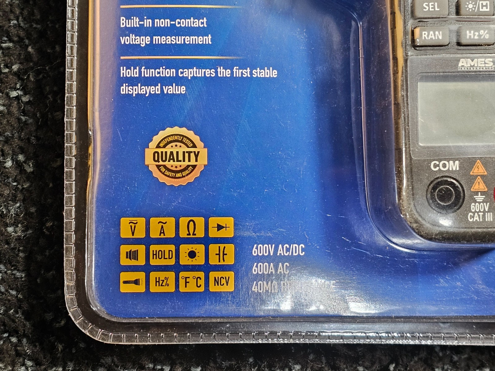 Ames Instruments CM600A Cat III 600 V AC Compact Clamp Meter Digital