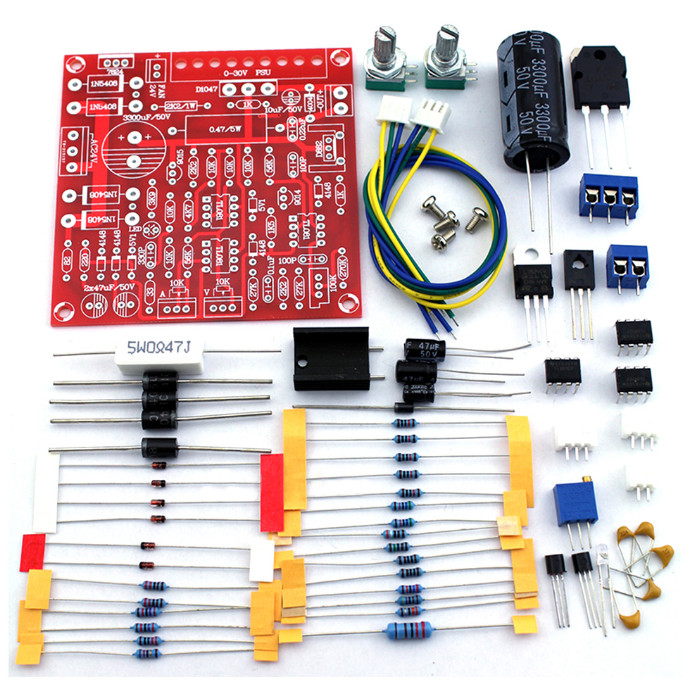 0-30V 2mA-3A Continuously Adjustable Current Limit Protect DC Regulator DIY Kit
