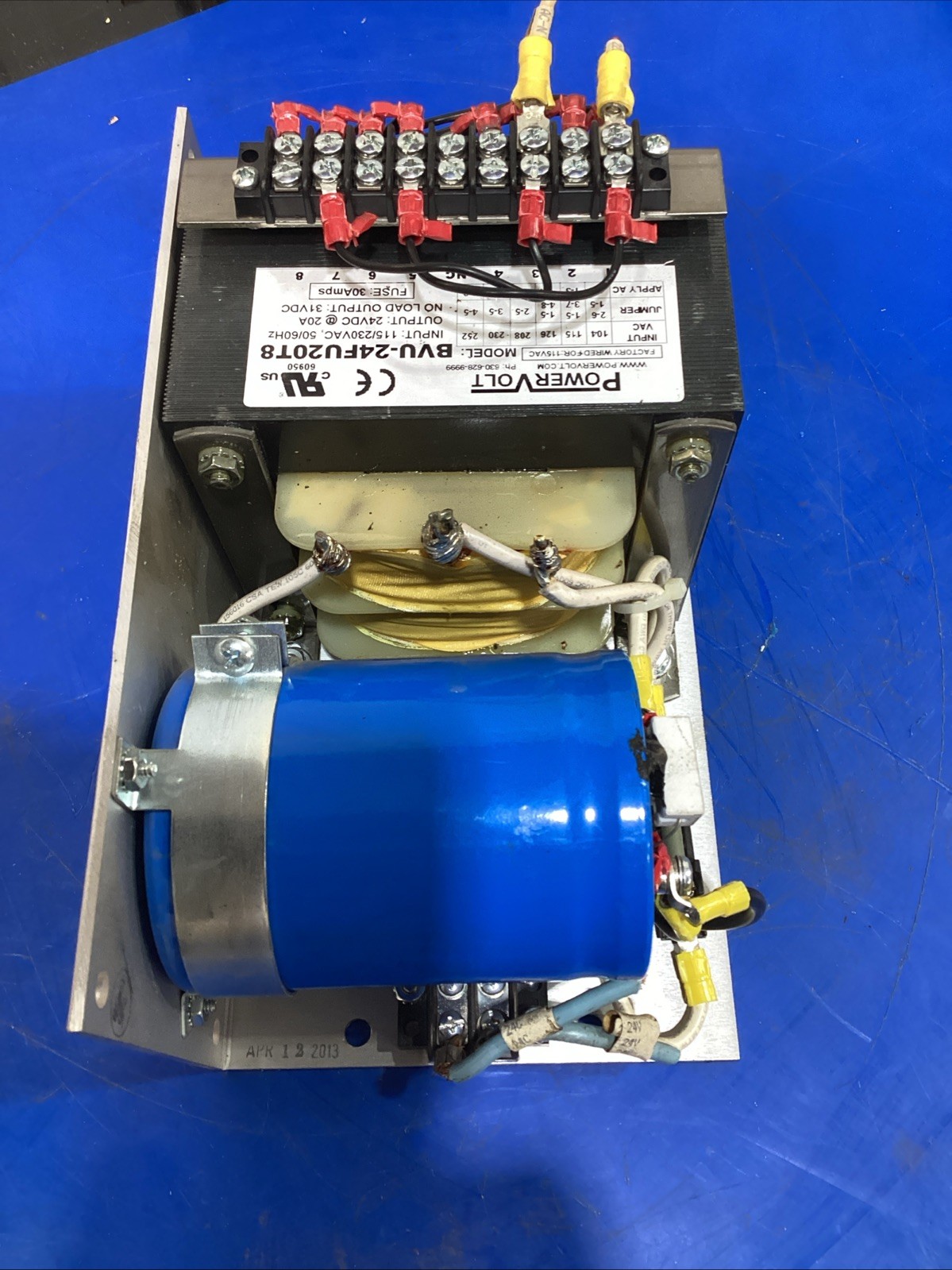 Powervolt BVU-24FU20T8 Power Supply 24v-dc 20a Amp 115/230v-ac