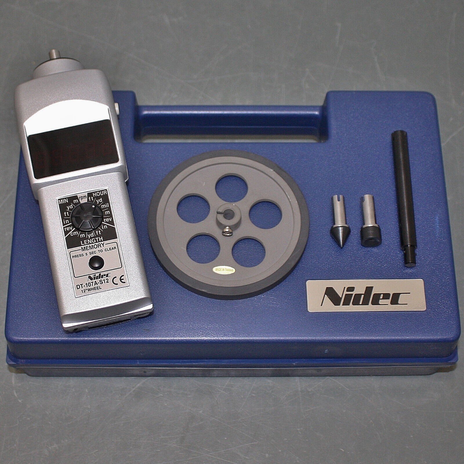 BROKEN – Nidec Shimpo Contact Tachometer DT-107A-S12, 25000 RPM Max