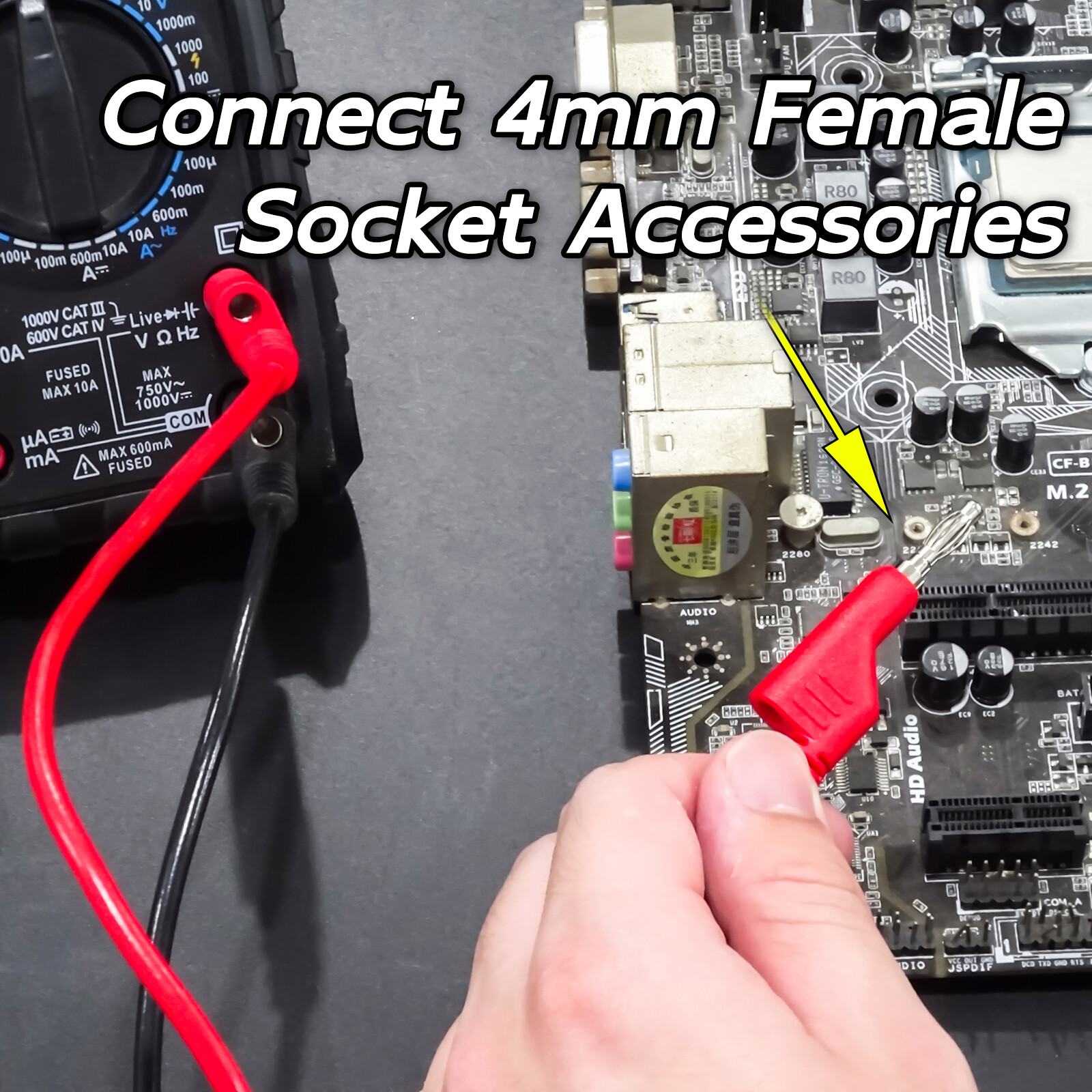10PCS Stackable Banana to Banana Plug Test Leads Soft Electrical Test Cable Wire
