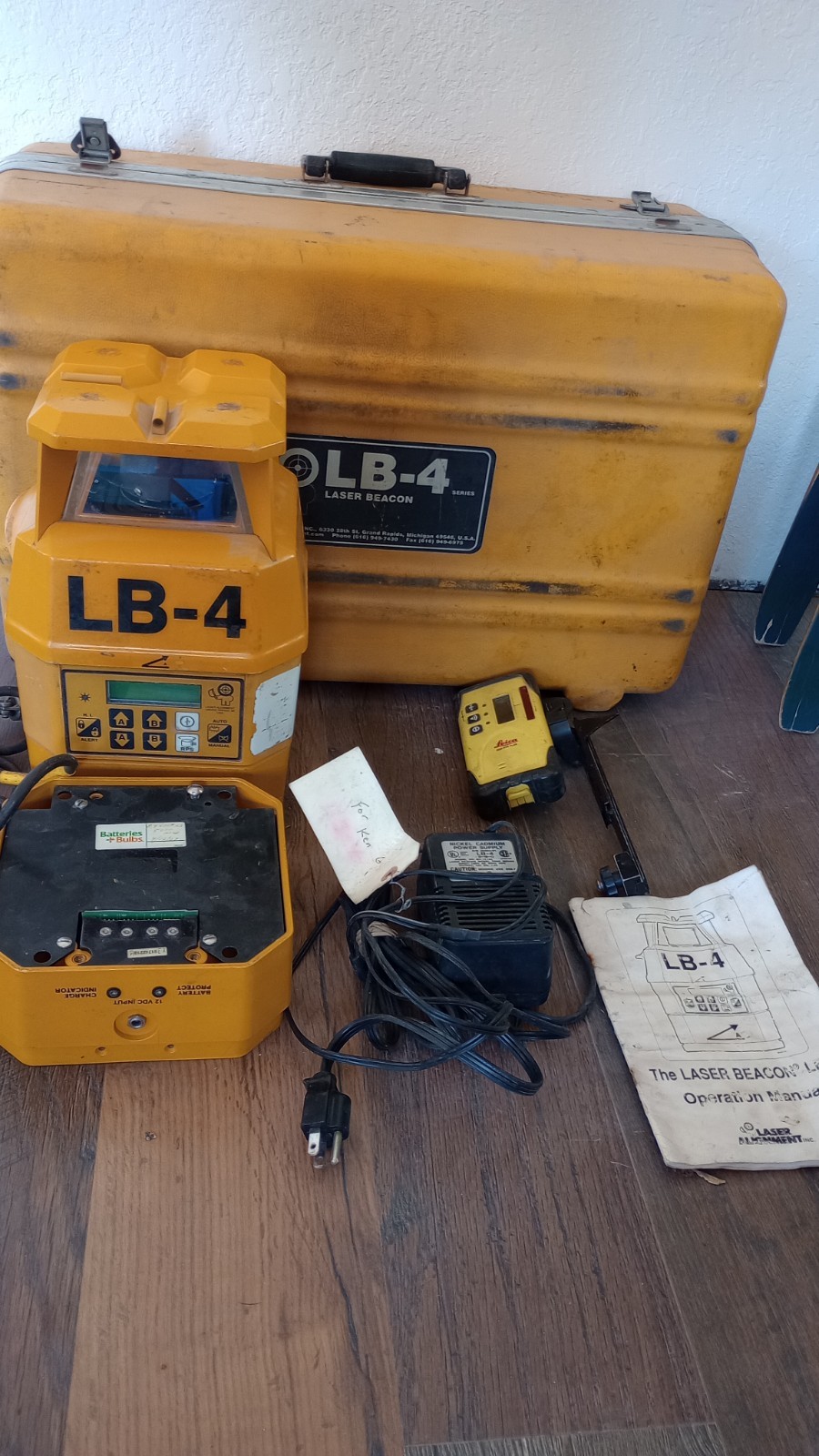 LASER ALIGNMENT LB-4 ROTARY DUAL SLOPE LASER LEVEL,TRANSIT,GRADE,TOPCON,SPECTRA