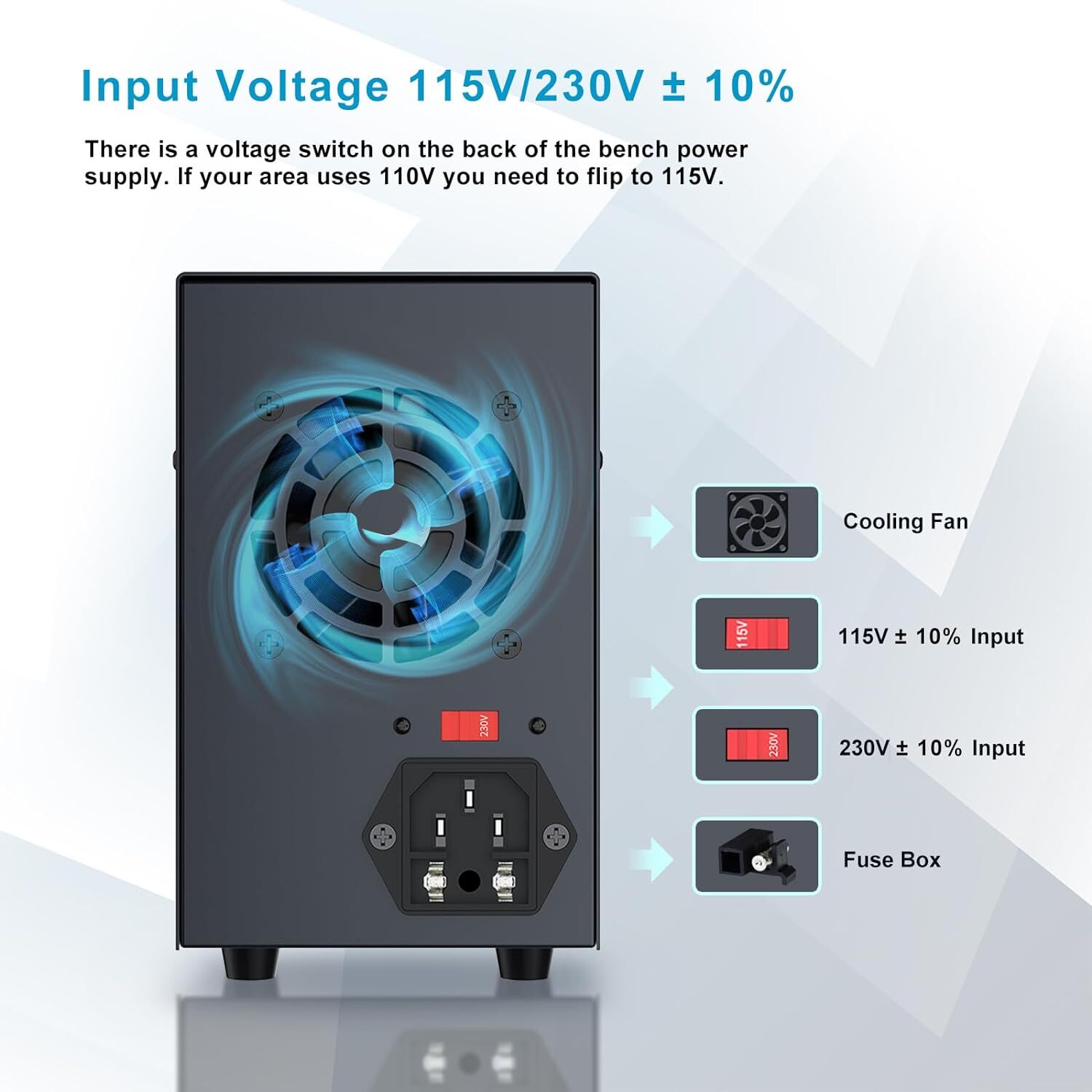 DC 0~30V 0~10A Adjustable Lab DC Power Supply Bench Switching Variable Precision
