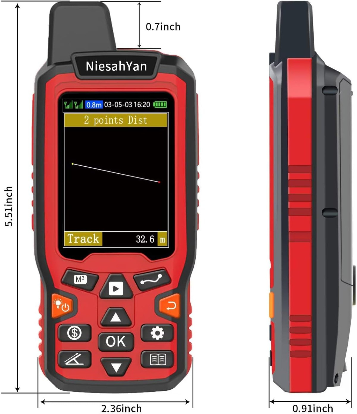 ZL180 Handheld GPS for Surveying, High Precision Rugged Land Surveying Equipment