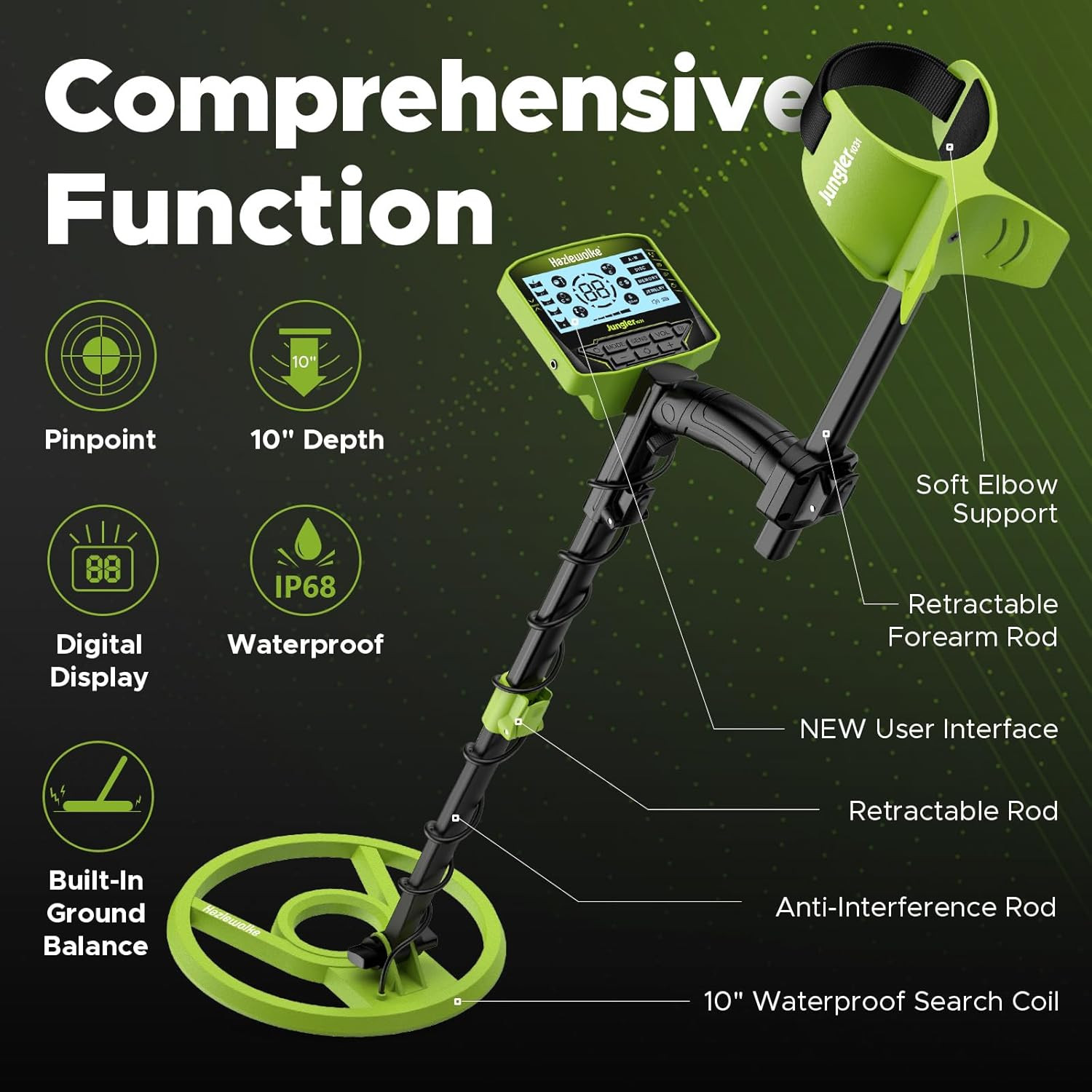 Metal Detector for Adults, 5 Professional Mode with Higher Accuracy 10” Waterpro