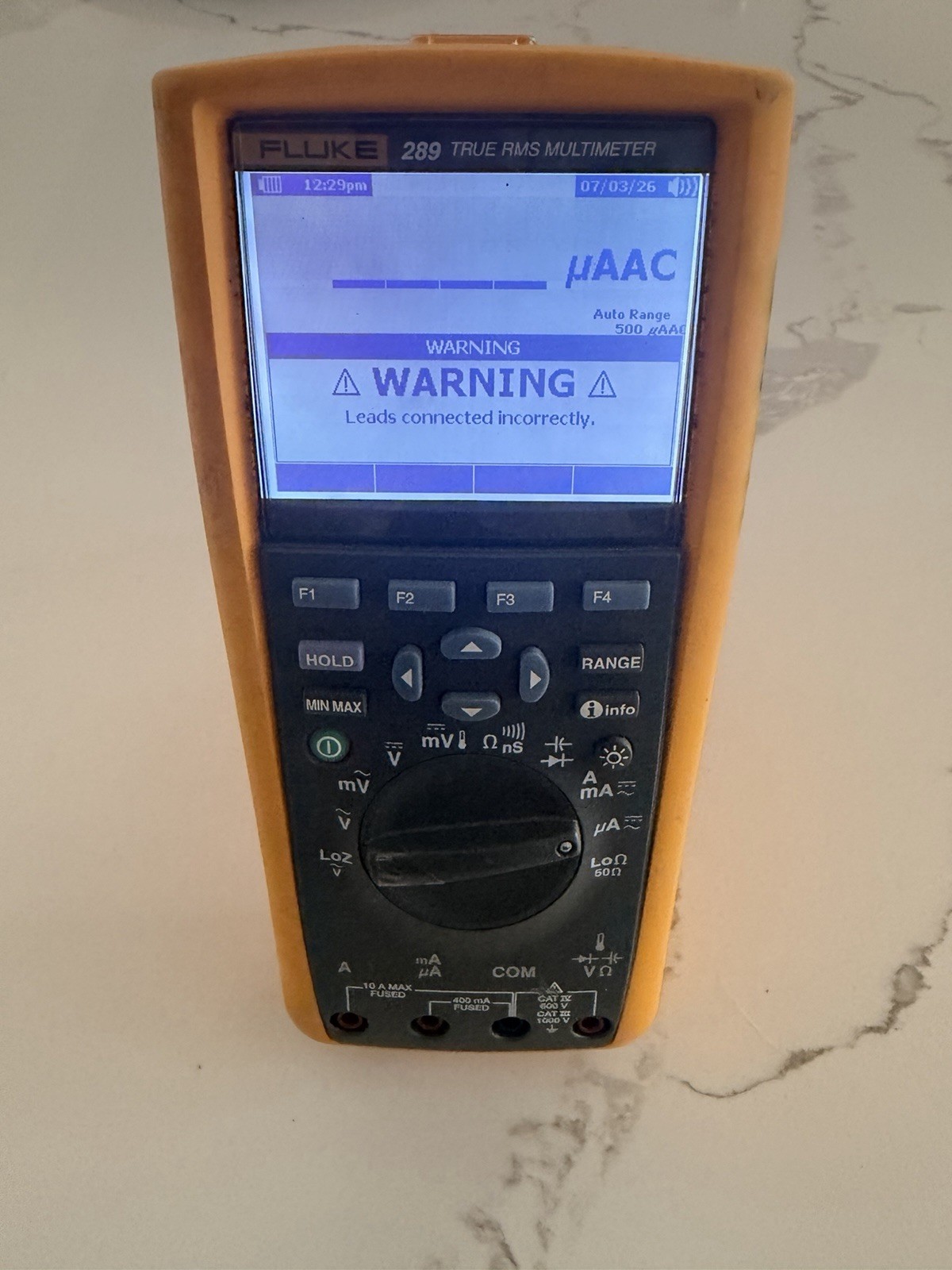 FLUKE 289 TRUE RMS MULTIMETER NO LEADS POWERS ON