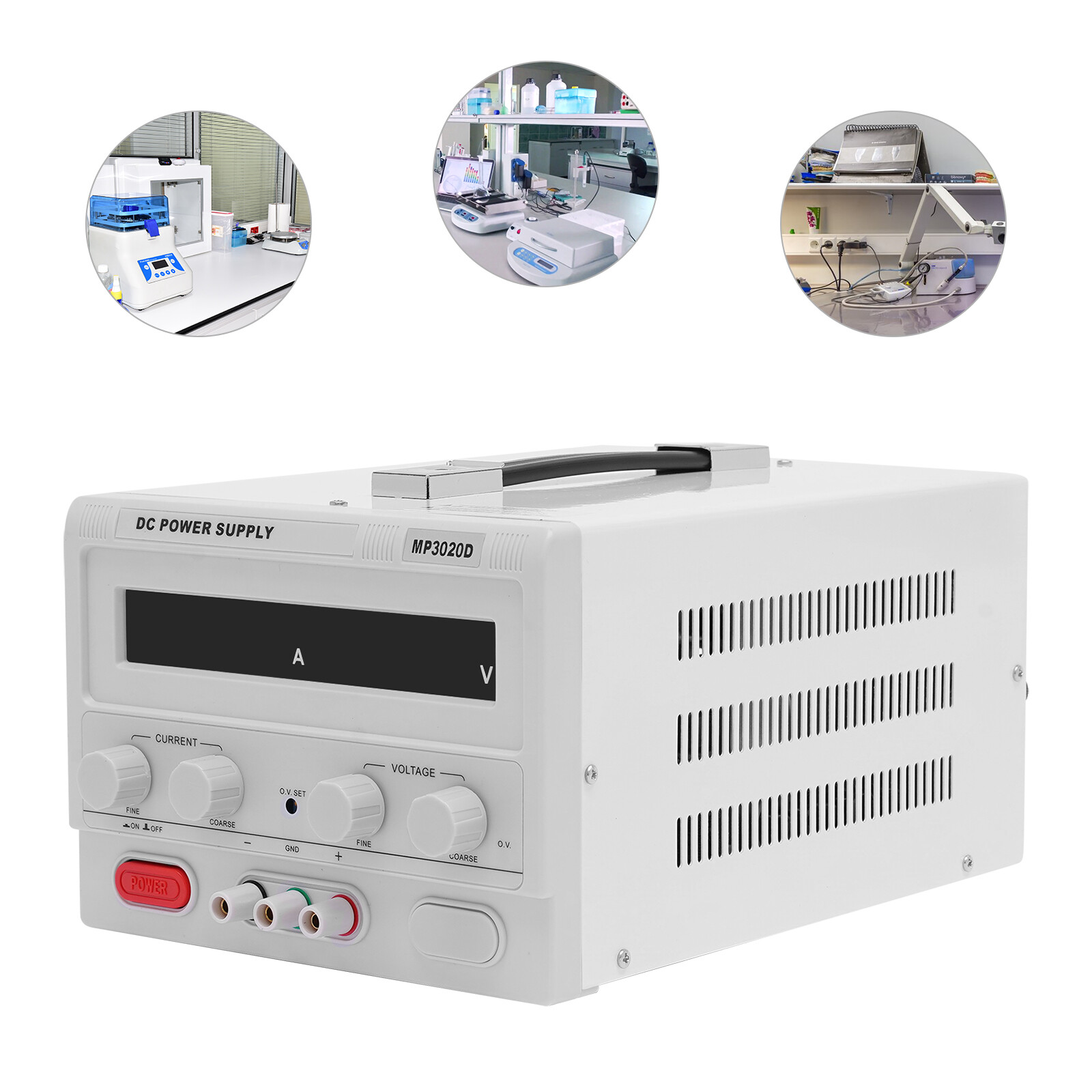 MP3020D 30V 20A DC Power Supply Variable Adjustable High Precision Digital Cord