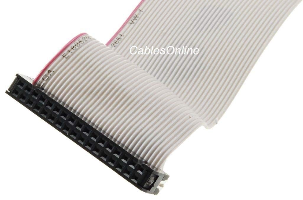 CablesOnline 24-inch Universal Floppy Drive Ribbon Cable for 3.5 or 5.25in Dr…