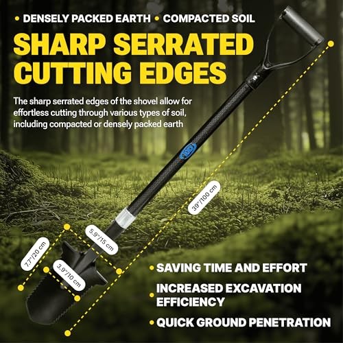 CKG Carbon Metal Detecting Set Spade Shovel Hand Dig Pouch