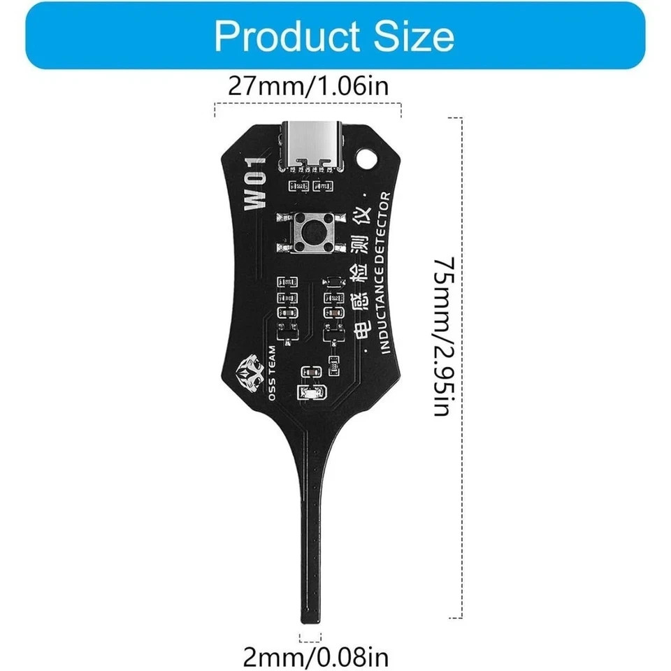 W01 Digital Inductance Tester Compact Inductor Detector Electronic Test Tool