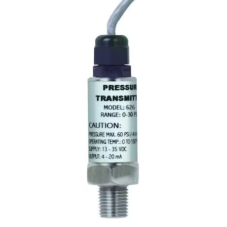 Dwyer Instruments 626-16-Gh-P1-E1-S1 Pressure Transmitter, 0-1500Psi, 36In Lead