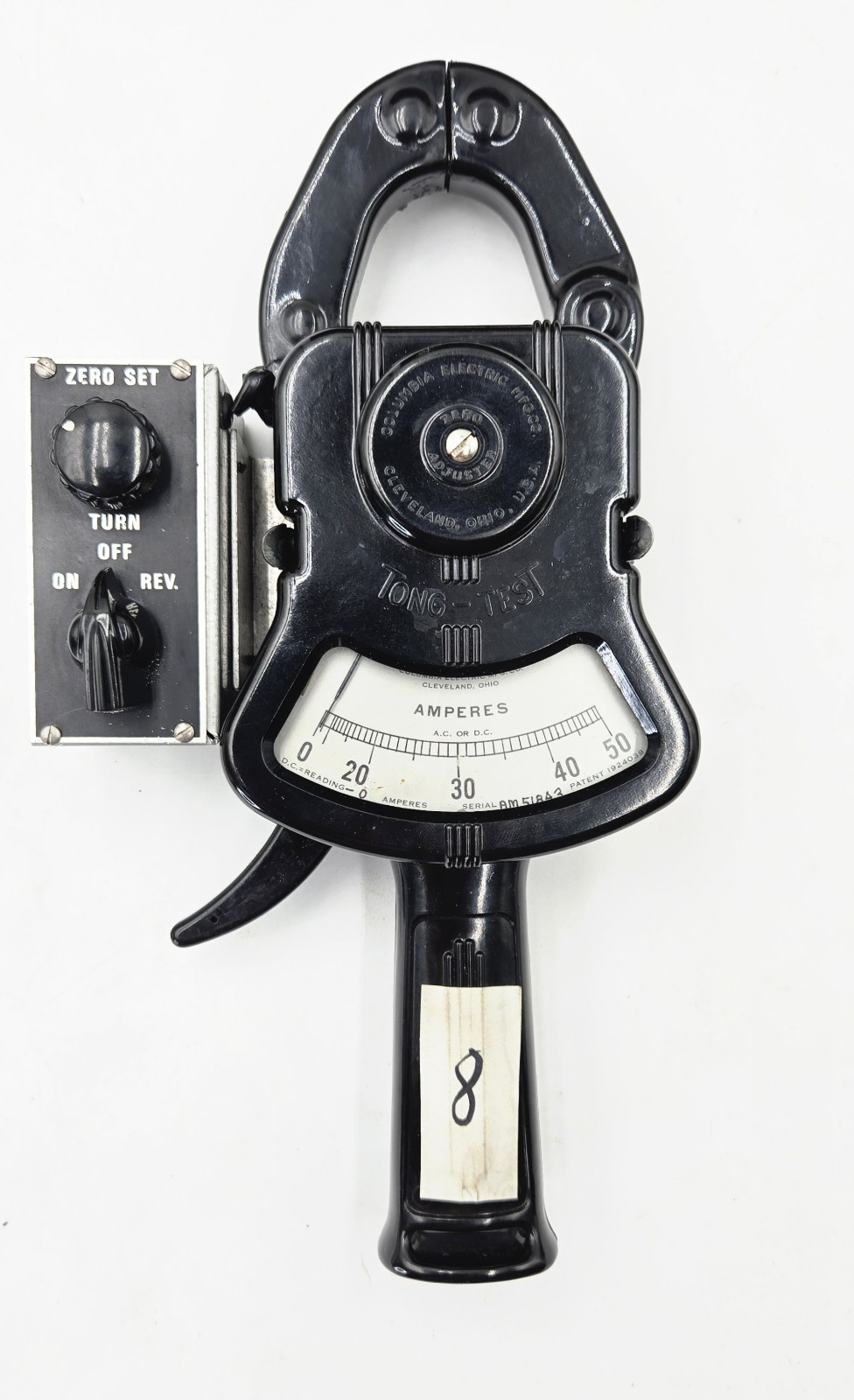 Vtg Columbia Tong Test Ammeter Clamp Type AX 3 Matching Scales Tested Working