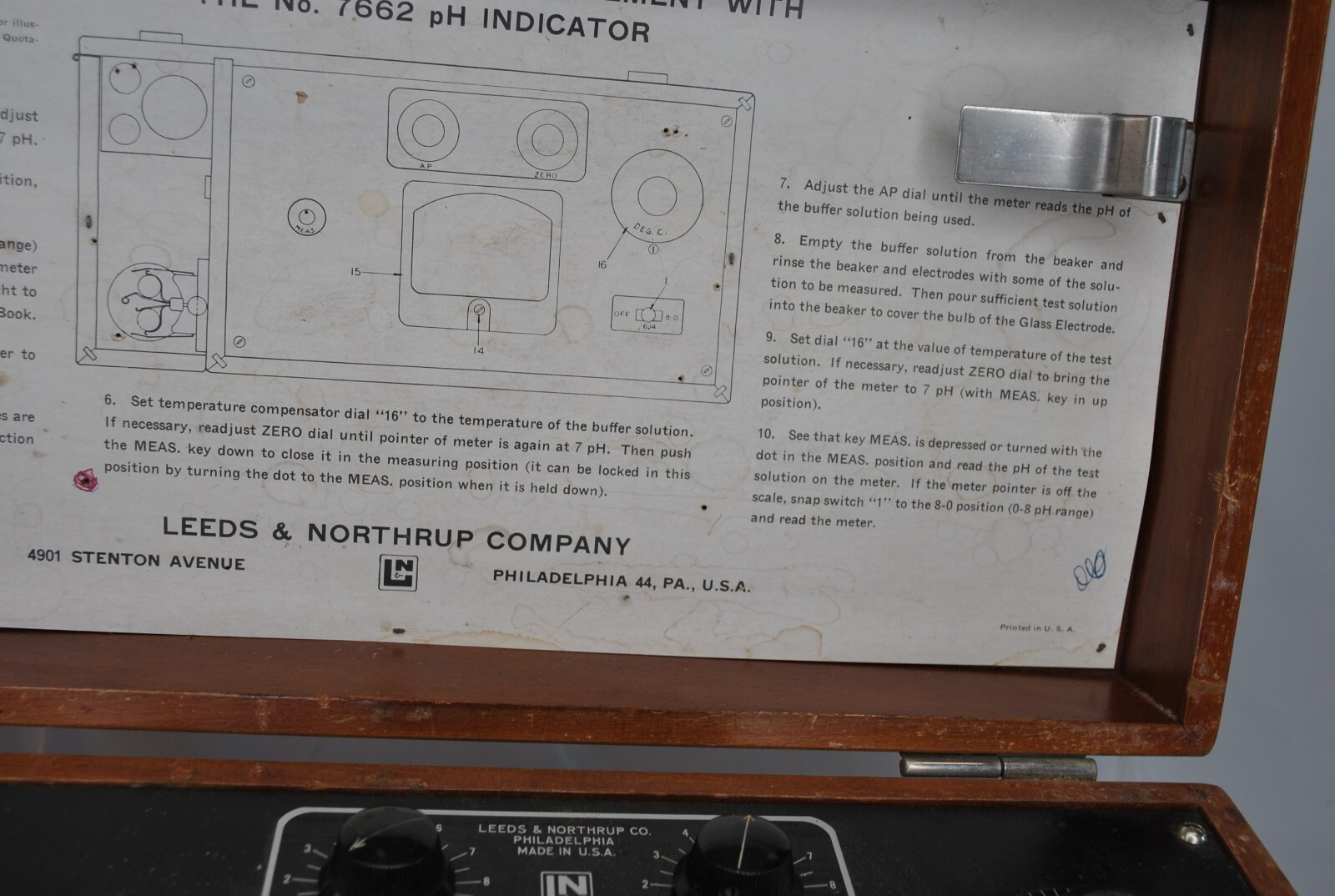 Leeds and Northrup Company Model 7662 PH indicator tool set