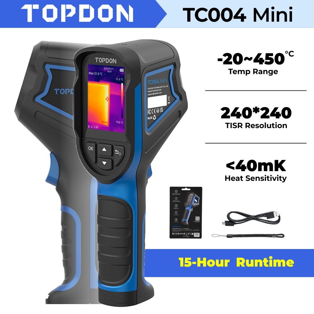 TOPDON TC004 Mini Handheld Thermal IR Infrared Imaging Camera 128 x 128 Pixels