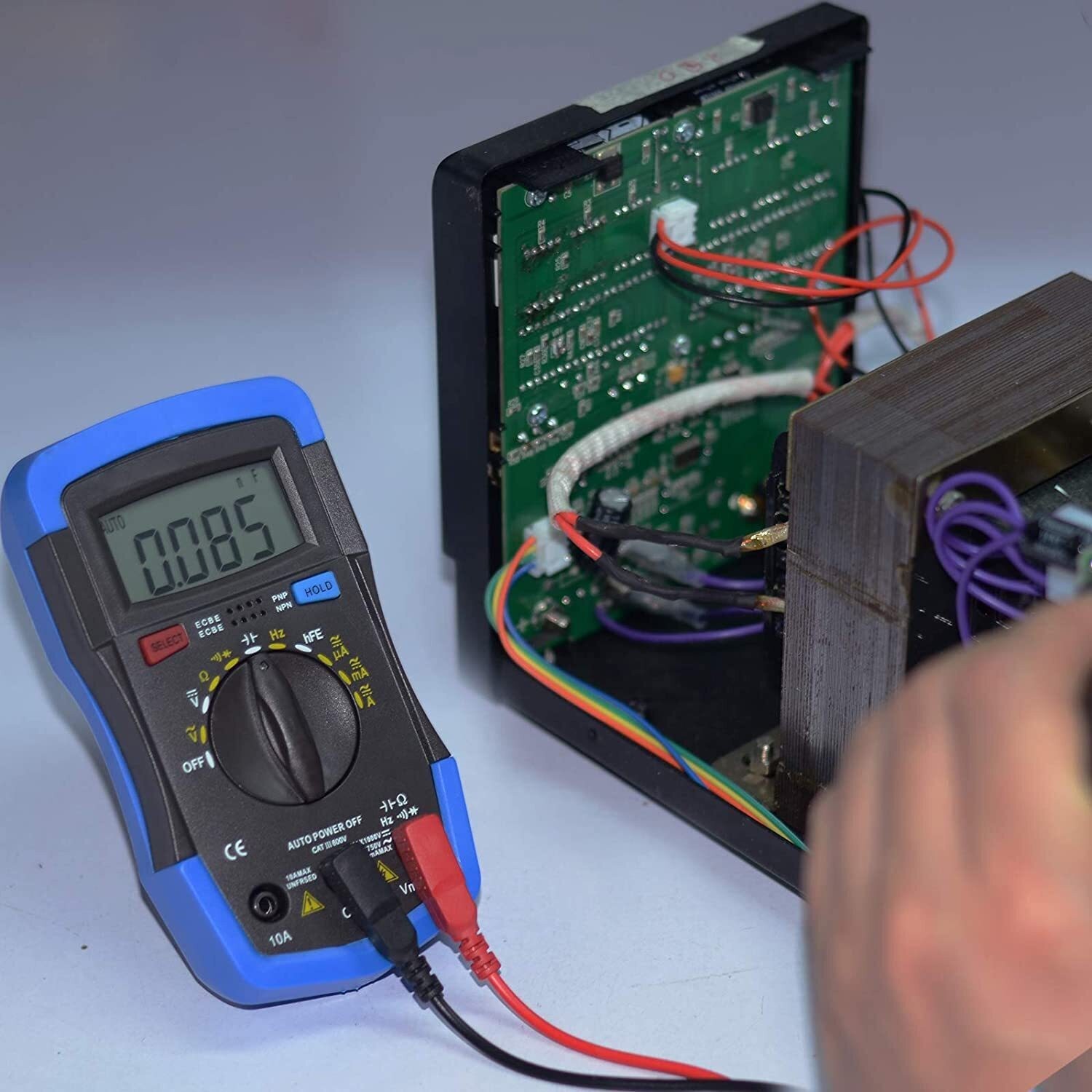 Digital LCR Multimeter, Capacitor Tester, Inductance Meter hFE Ohm Tool LCD US