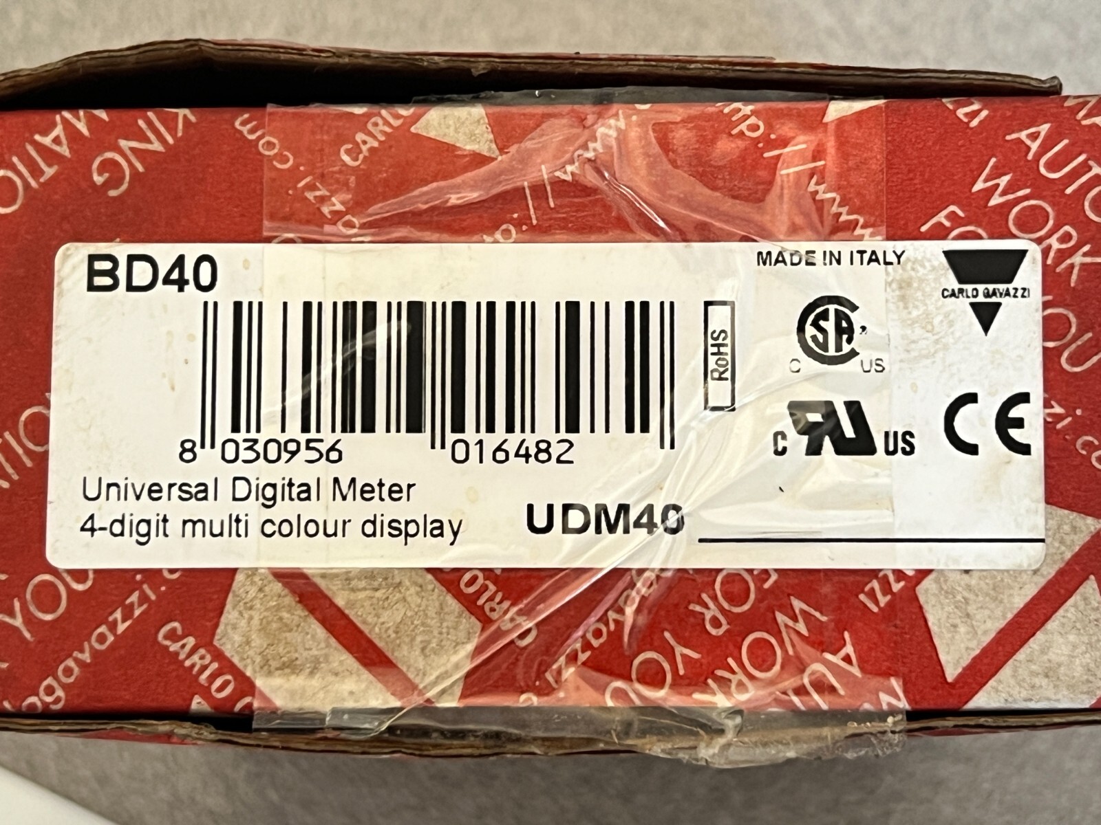 BD40 Carlo Gavazzi Digital Panel Meter – 4-Digit Multi-Color LED Display