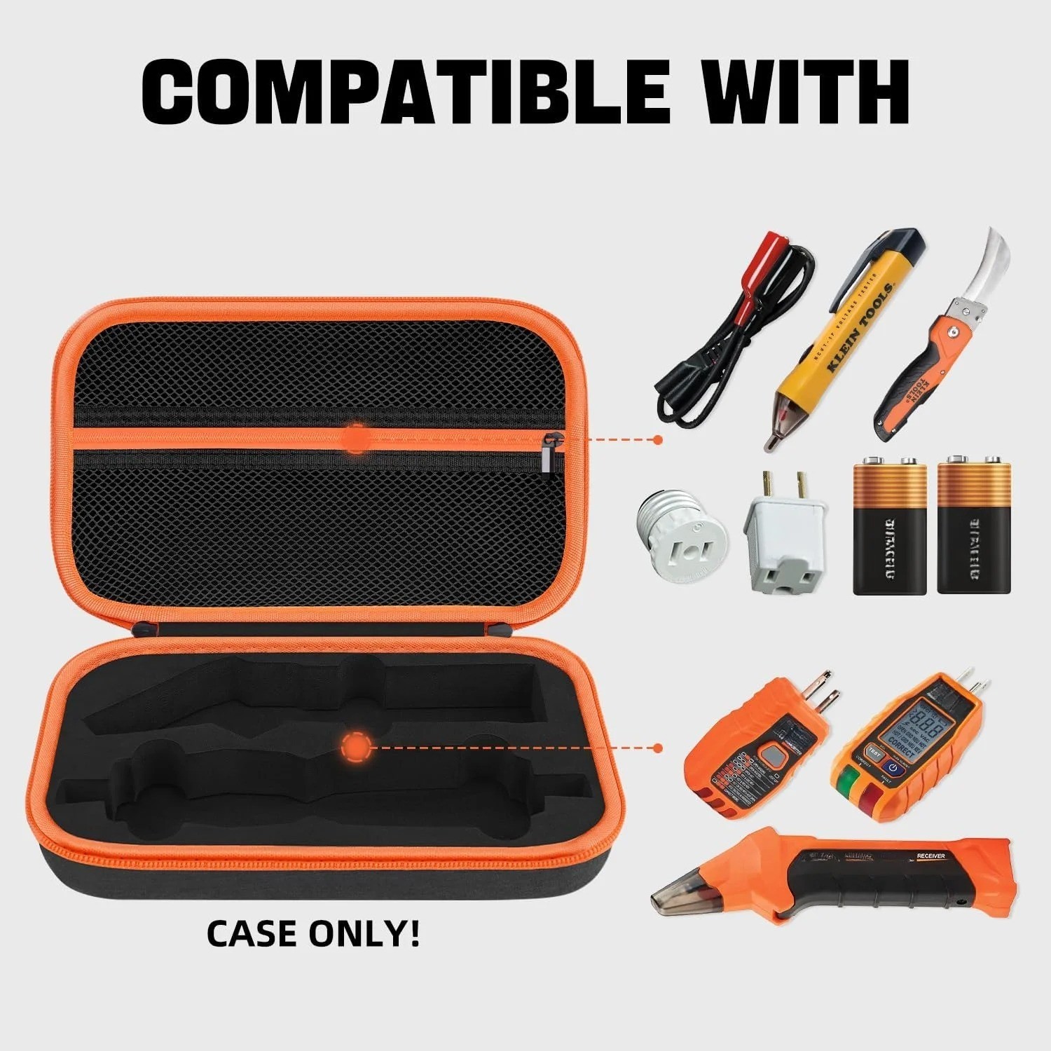 Klein Tools ET310 AC Circuit Breaker Finder with Integrated GFCI ONLY CASE Black