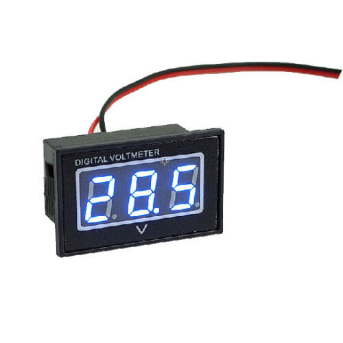 Blue V40D 12V 2.5-30V Voltage Meter DC Auto Gauge Digital Voltmeter LED