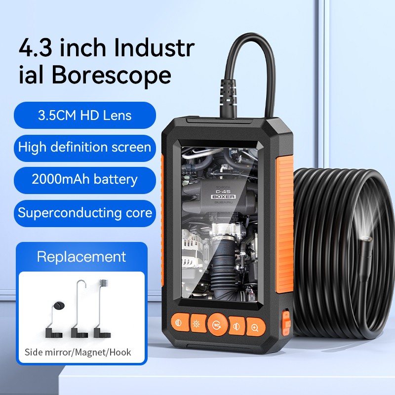 4.3 Inch IPS 1080P HD Borescope 1M/5M/10M Waterproof Pipe Inspection Camera