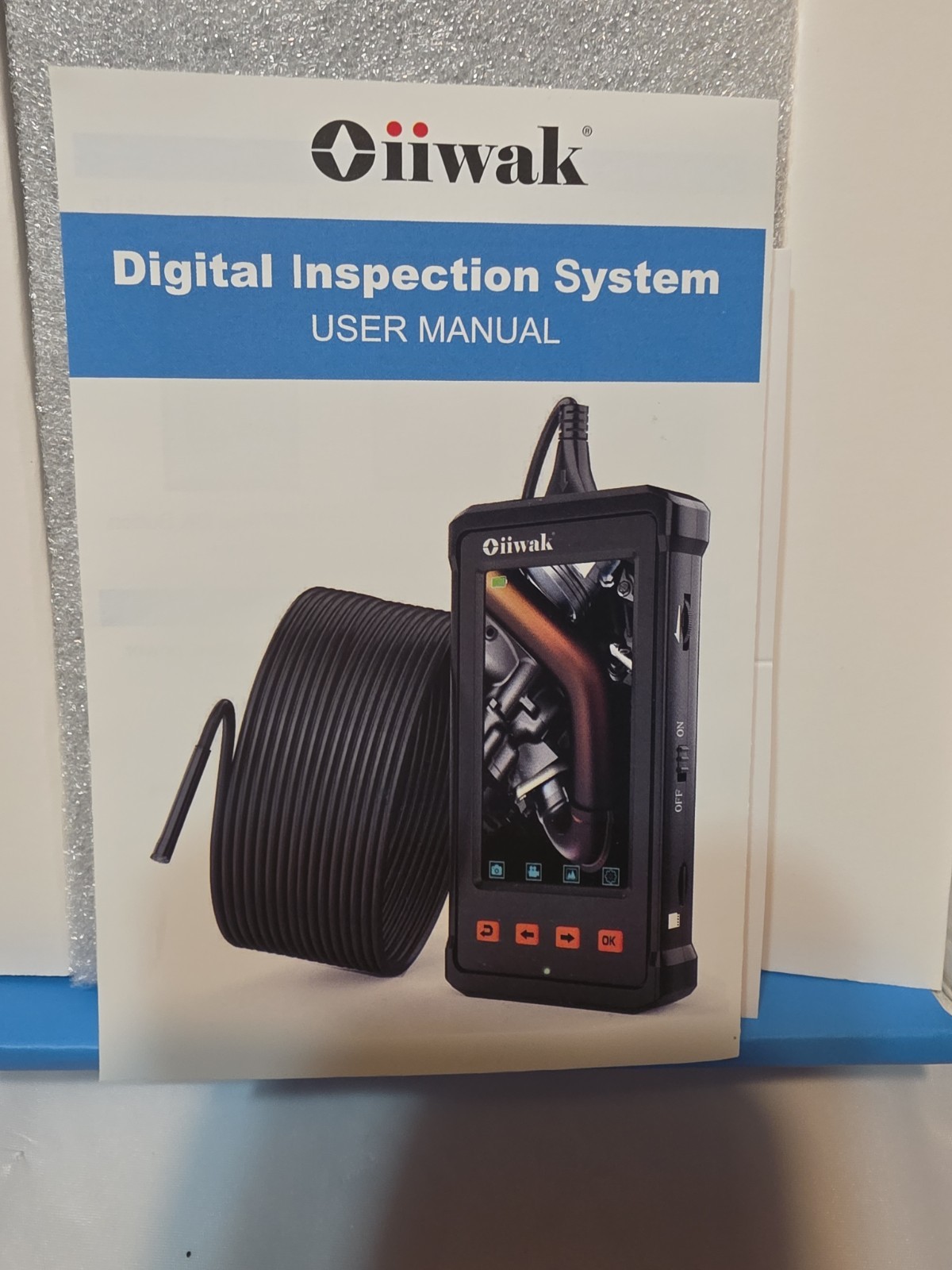 Oiiwak 360° Rotation Endoscope 15m Borescope Inspection Camera 6x Digital Zoom