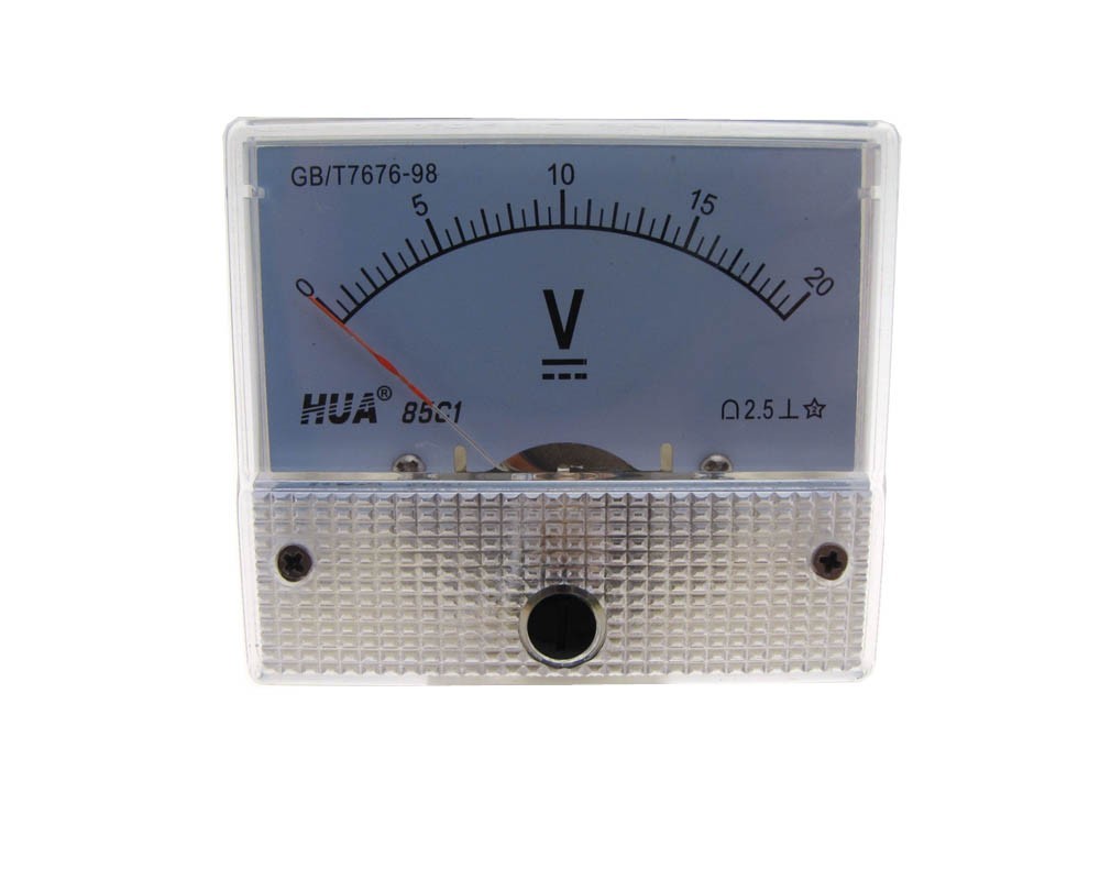 DC 20V Analog Needle Panel DC Voltage Voltmeter 85C1