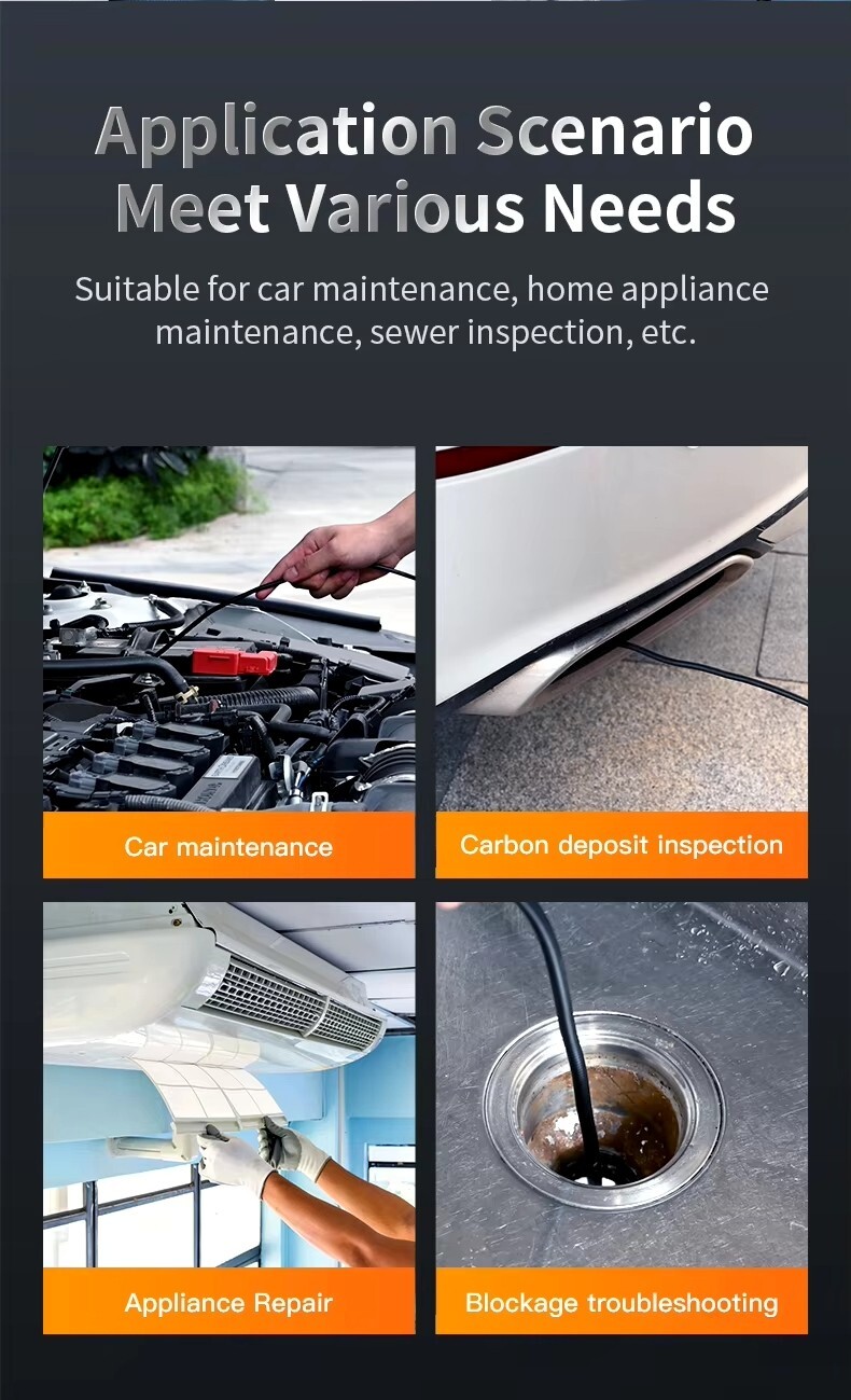 4.3″ IPS 1080P HD Screen Handheld Industrial 5m Endoscope Camera Pipe Waterproof