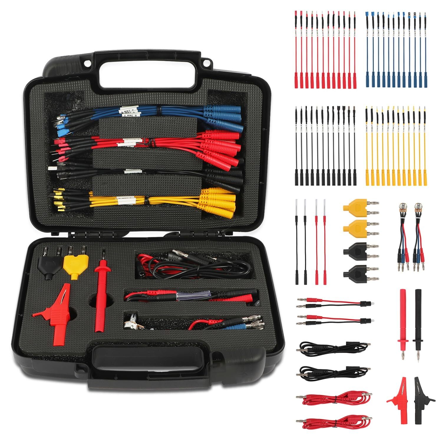 Multimeter Test Leads Kit 68PCS Electrical Probe Circuit Test Alligator Clips