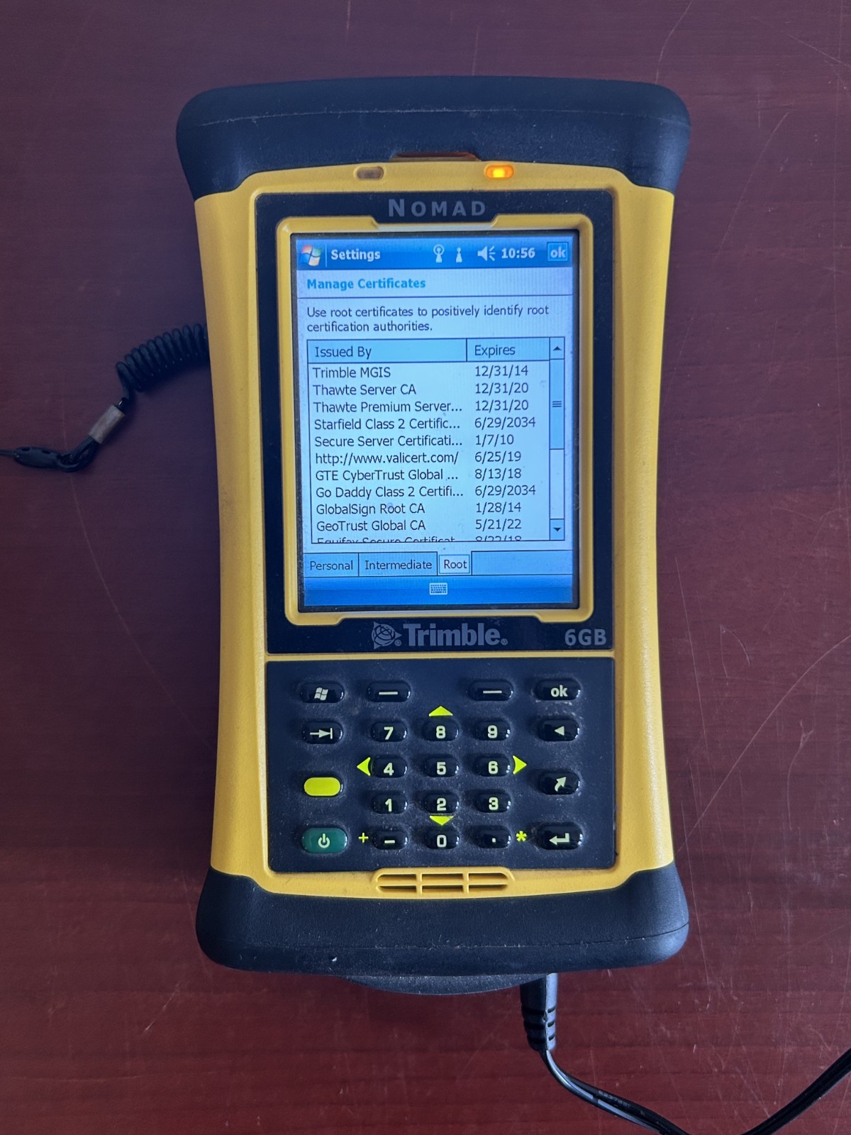 Trimple Nomad 6GB Rugged Handheld Data Collector w/ Programs Office Arc + Power