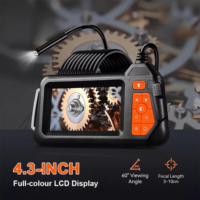 HD LED Industrial Endoscope Borescope 1080P 5.5mm Inspection Camera IP67 4.3inch