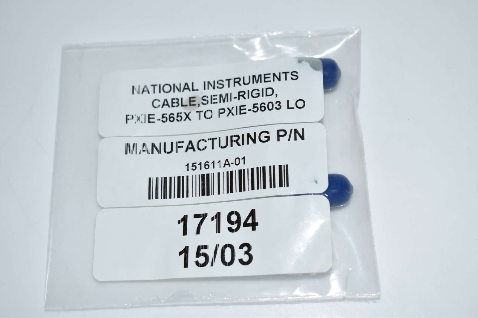 NATIONAL INSTRUMENTS SEMI RIGID CABLE PXIE-565X TO PXIE 5603- 151611A-01 (UWN18)