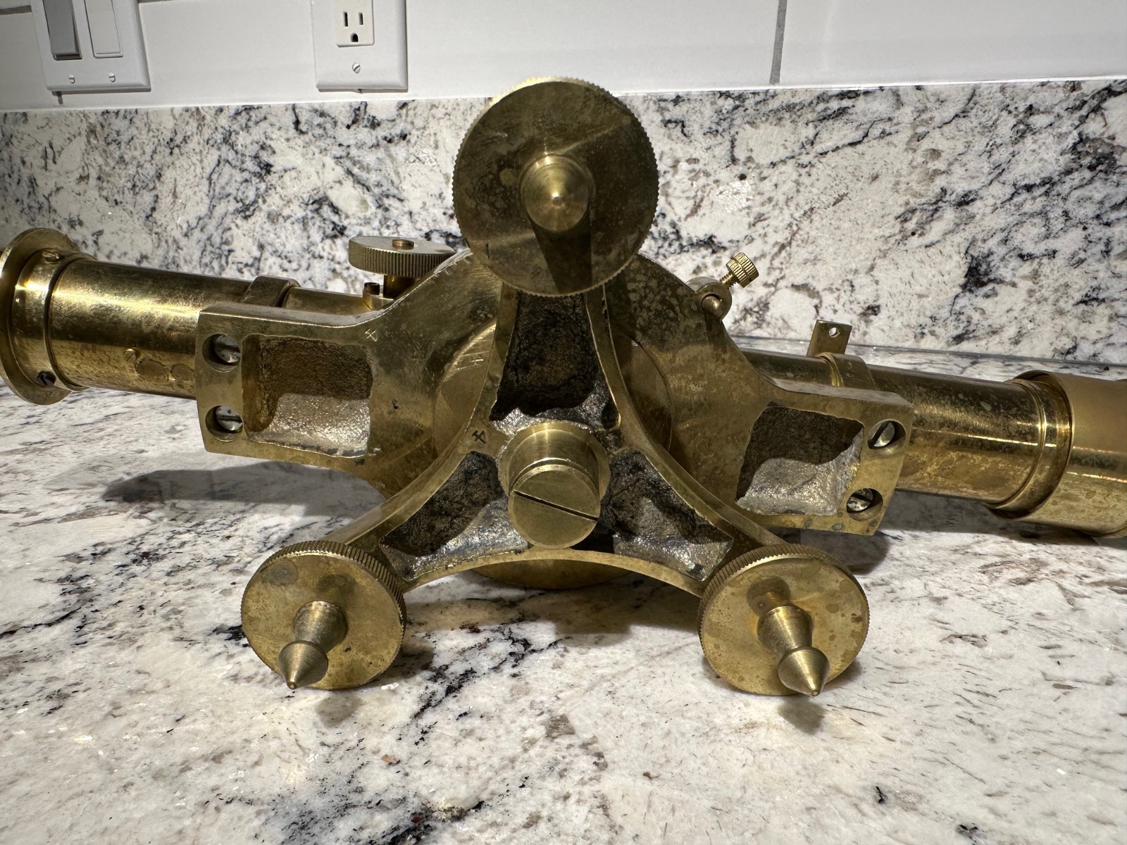BRASS THEODOLITE Stanley London UK Antique Surveyor’s Instrument Early 1900’s