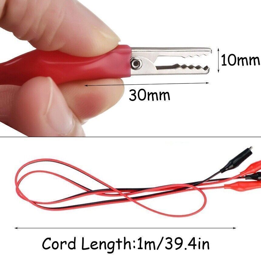6/12PCS Double Ended Alligator Crocodile Clip Cable Electric Connector Test Wire
