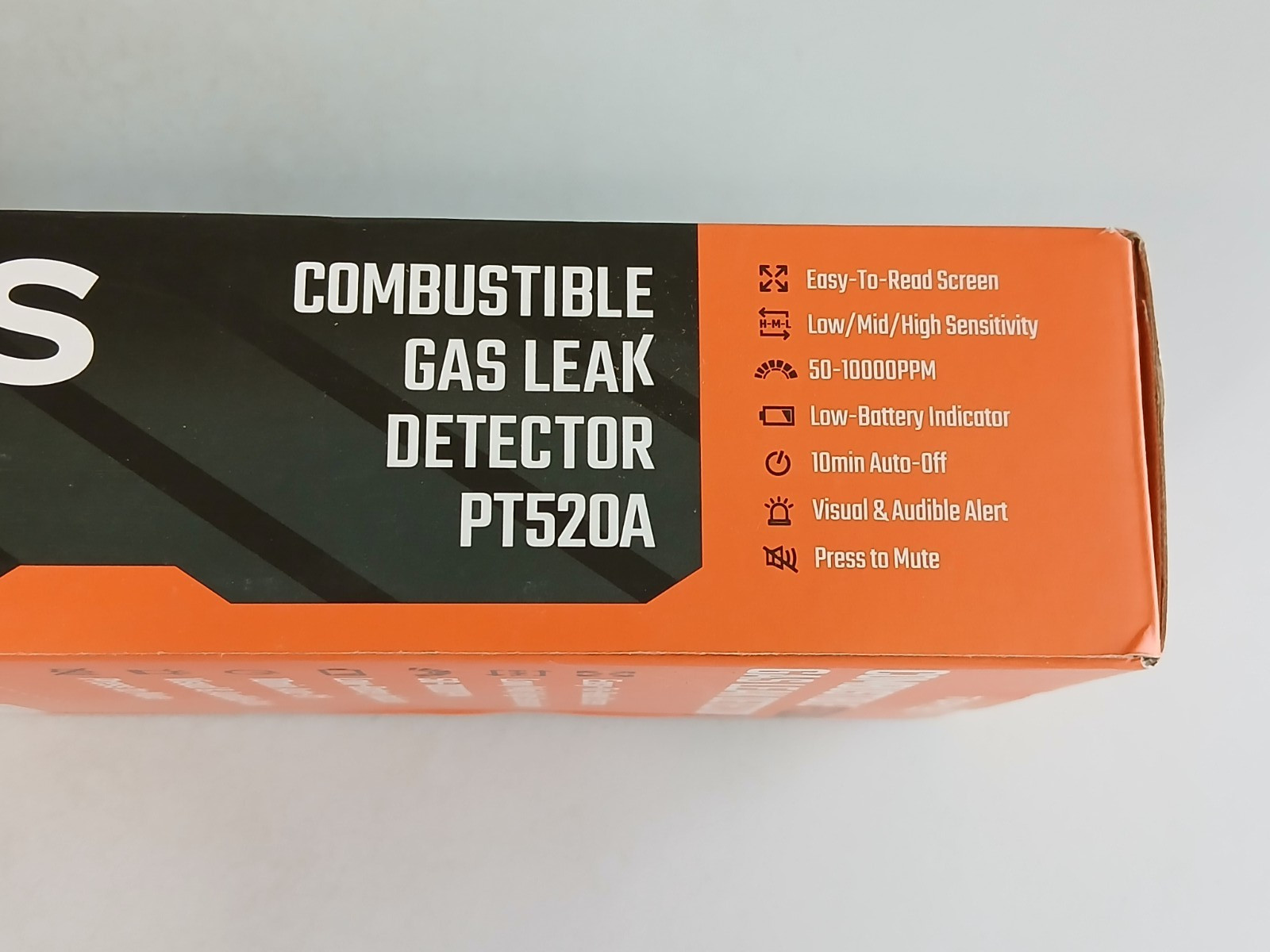 TOPTES Natural Gas Leak Detector PT520A Orange with 17″ Gooseneck & Case ~ Used