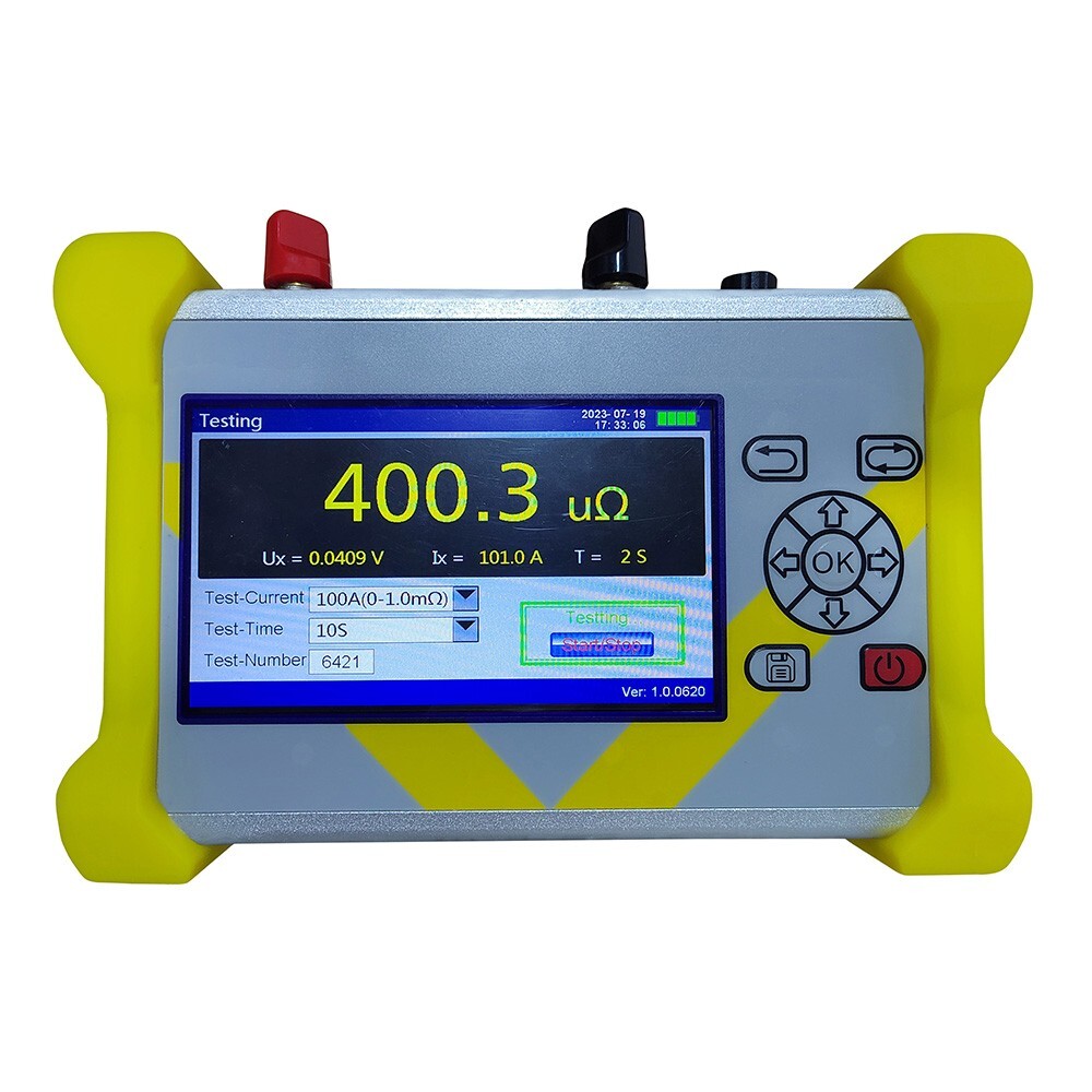 JH1003 0-2.0mΩ Handheld Loop Resister Tester Contact Resistance Breaker Tester
