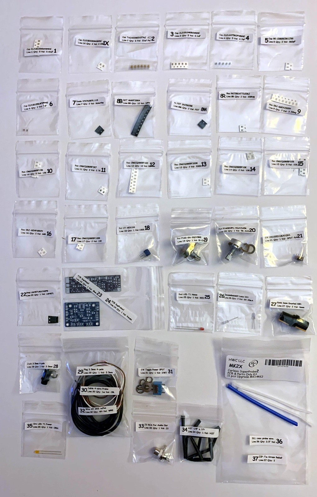 New Carlson Super Probe MK1 to MK2 Upgrade Parts Kit (10 Additional Parts)