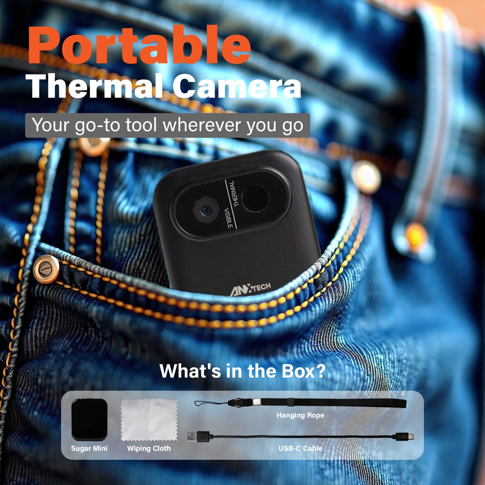 Thermal Imaging Camera IR Resolution 80×60 Infrared Thermal Imager Touchscreen