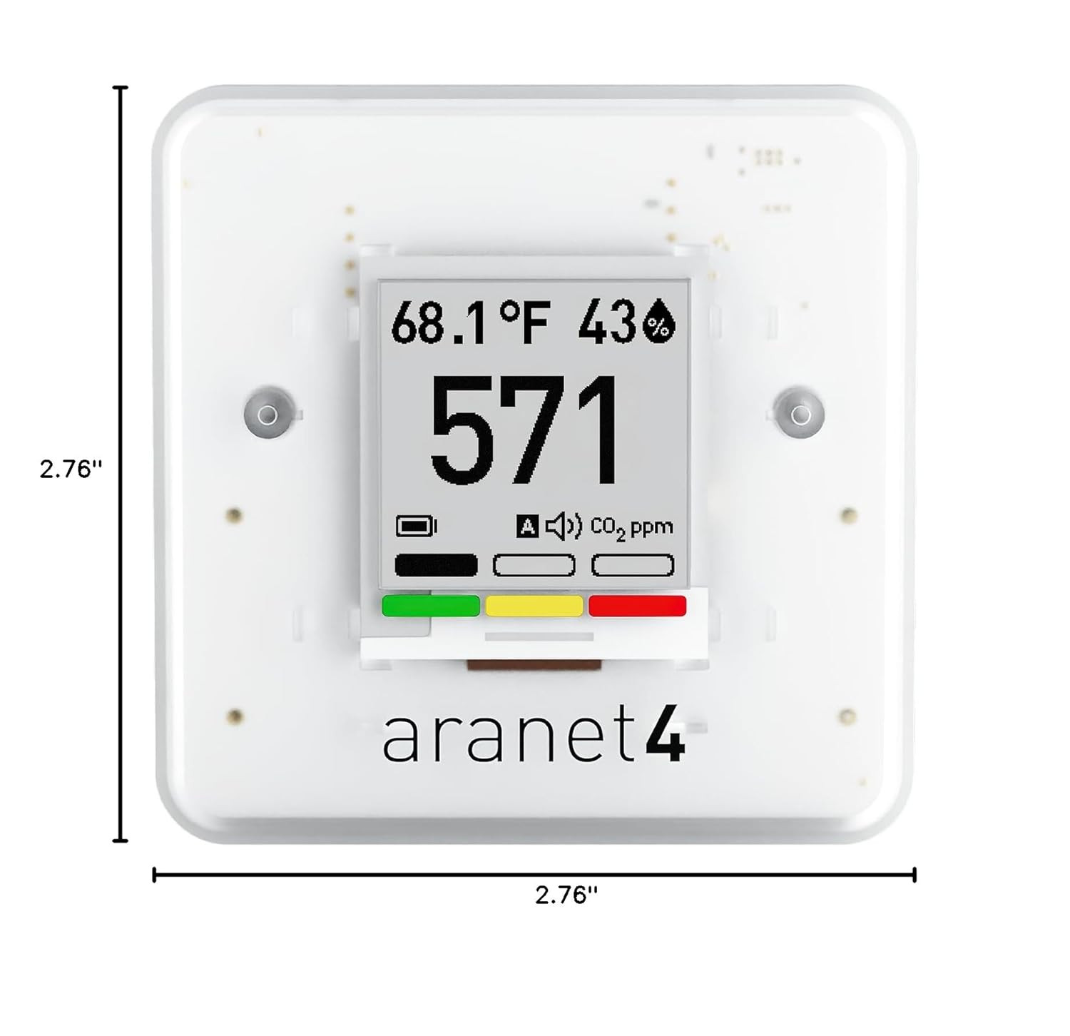 SAF Aranet4 Home: Wireless Indoor Air Quality Monitor for Office or White