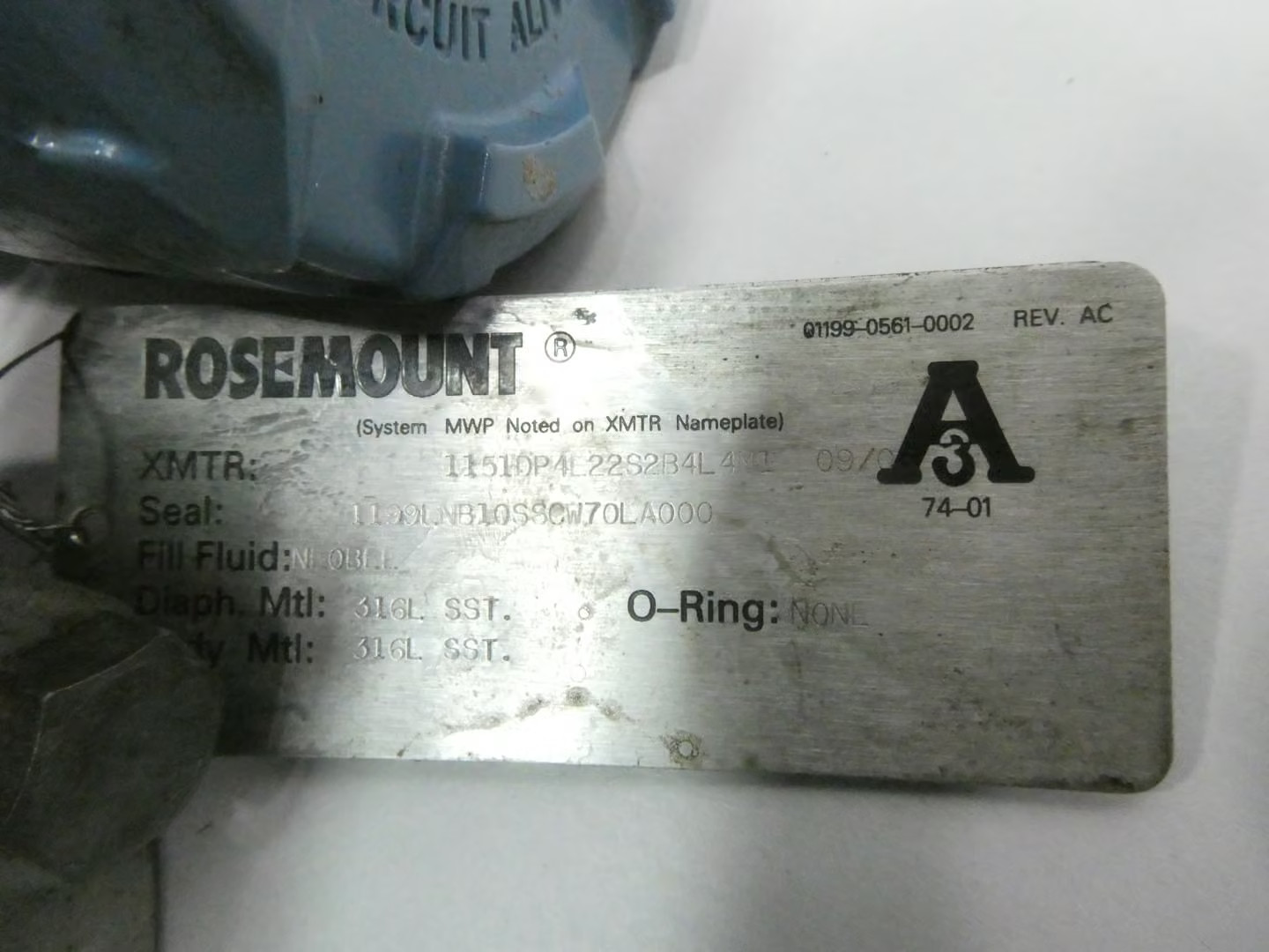 Rosemount 1151DP4S22S2B4M1L4 Pressure Transmitter 45v-dc -89–36in-h2o