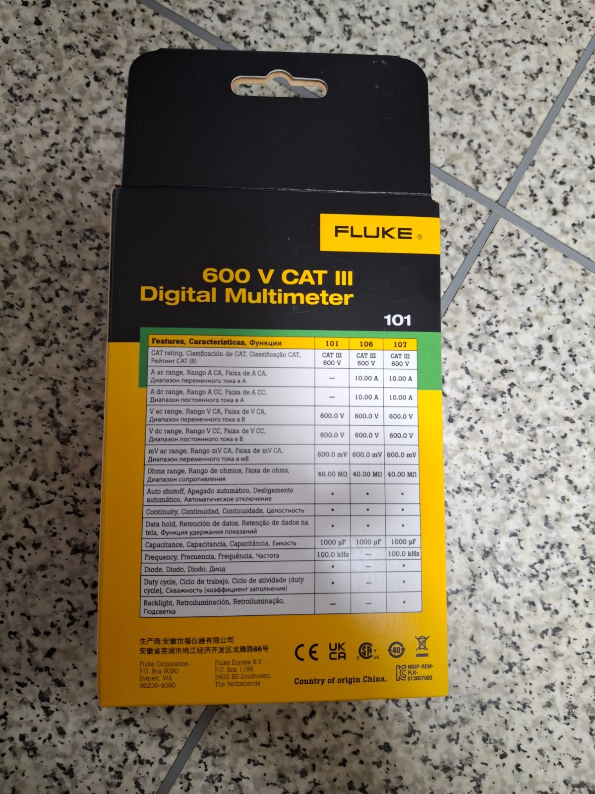 Digital Tester Fluke 101 Basic Pocket Digital Multimeter English New FREE TRACK