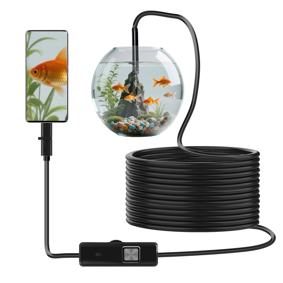 16.4ft/6.5ft Inspection Scope Camera For Android Cell Phone USB Type-C Endoscope