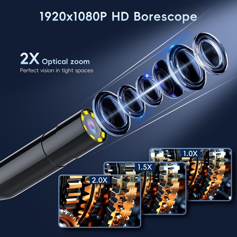 4.3inch LCD Inspection Camera Endoscope W/ 8 LED Lights Pipe Automotive Home Use