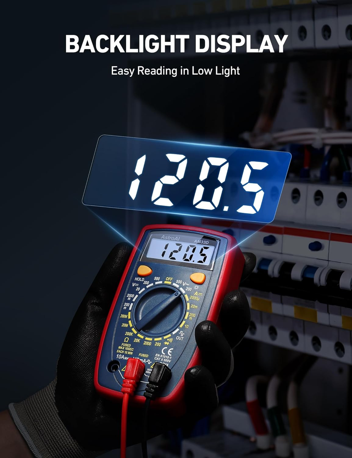 Digital Multimeter Tester 2000 Counts with DC AC Voltmeter and Ohm Volt
